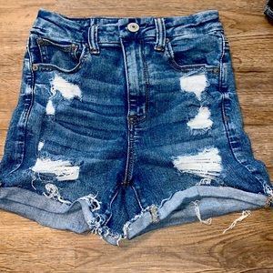 Curvy High Rise Shortie American Eagle Shorts